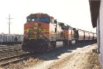 Tied down grain train